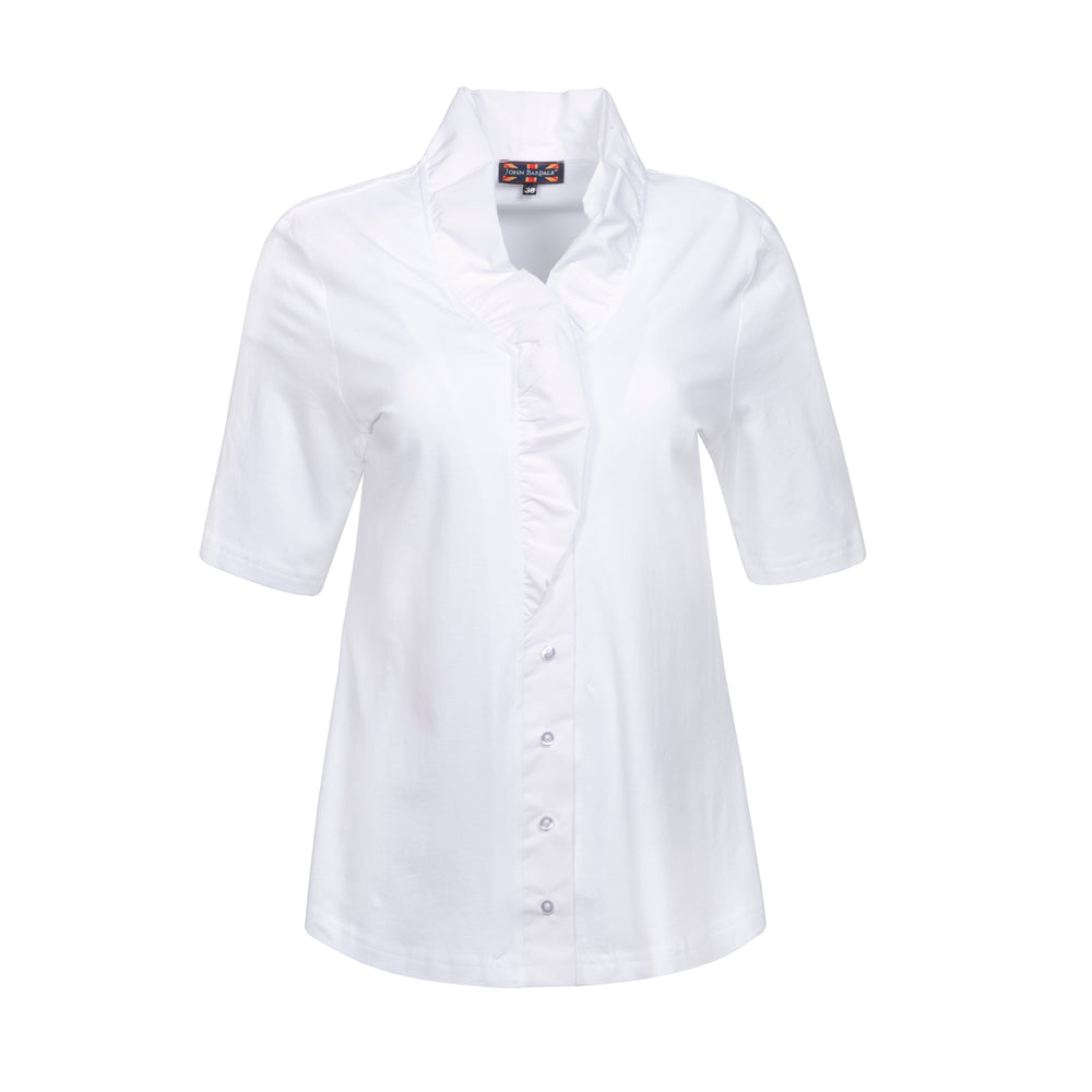 Ladies short sleeve ruche