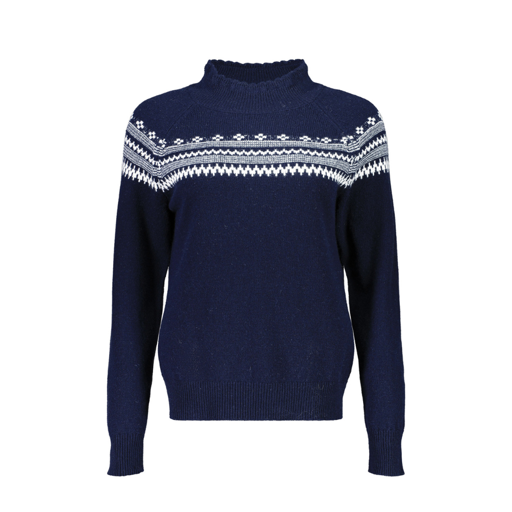 Mock neck Jacquard